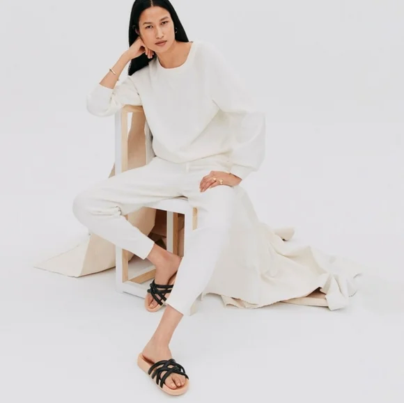 J. Crew Pacific Cushy Strap Leather Sandals in Baby Blue - Picture 2 of 4